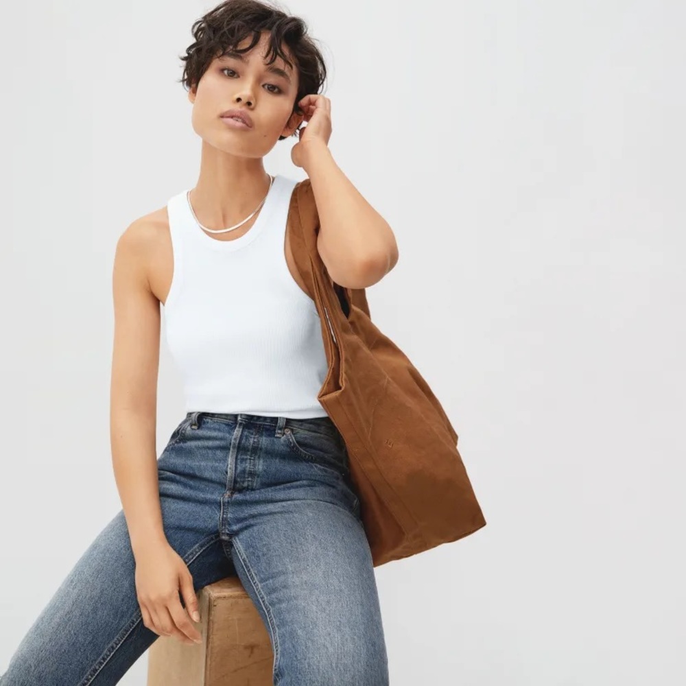 Everlane Ribbed Cut Away Tank